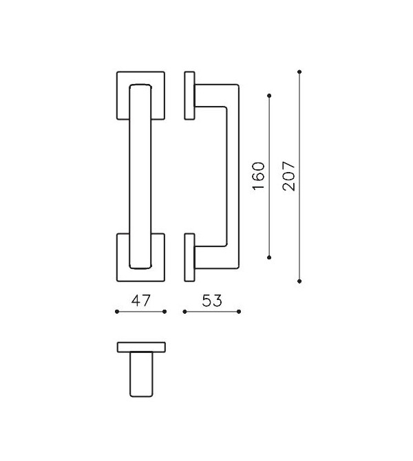 Pull handle "OLIVARI Planet Q L203R"