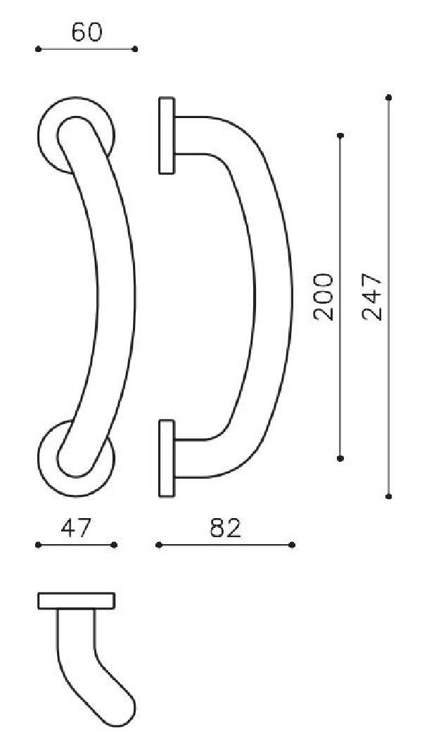 Pull handle "OLIVARI Edison L147R"