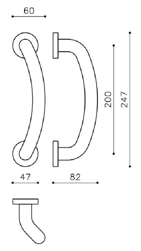 Pull handle "OLIVARI Edison L147R"