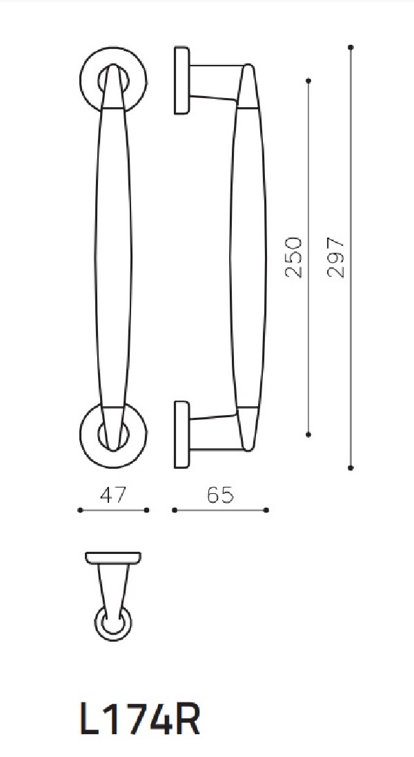 Pull handle "OLIVARI Aster L174R"