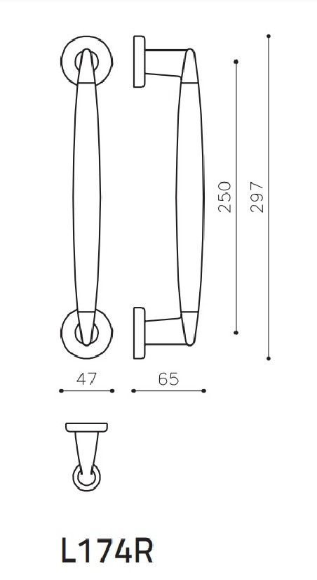 Pull handle "OLIVARI Aster L174R"