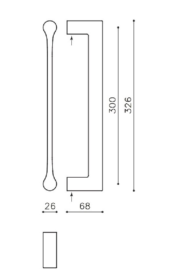Pull handle "OLIVARI Lama L107"