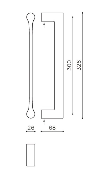 Pull handle "OLIVARI Lama L107"