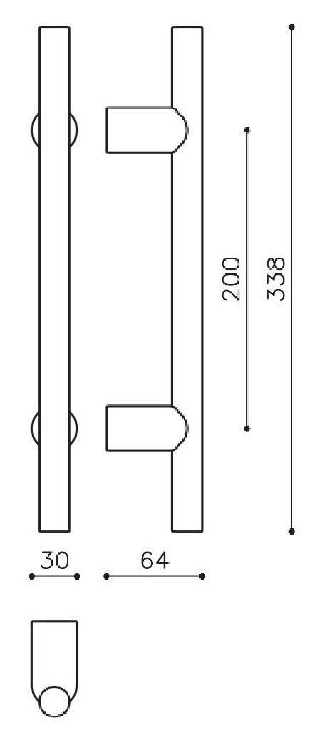 Pull handle "OLIVARI Stilo L190M"