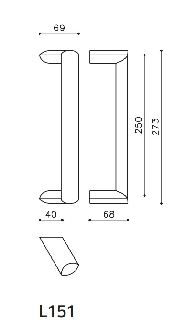 Pull handle "OLIVARI Alexandra L151"