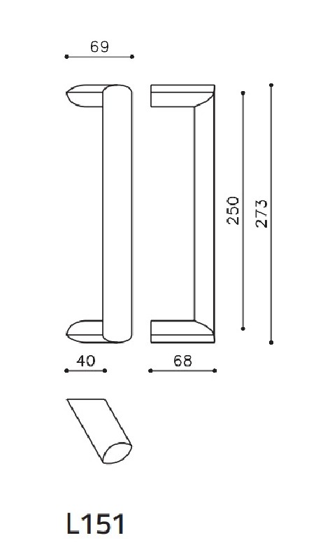 Pull handle "OLIVARI Alexandra L151"