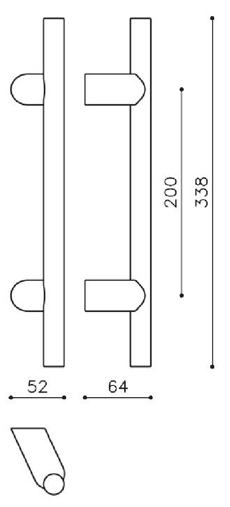 Patraukiama rankena "OLIVARI Stilo L191M"