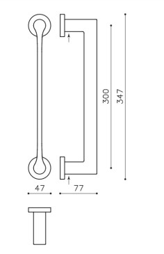Patraukiama rankena "OLIVARI Lama L107R" 2