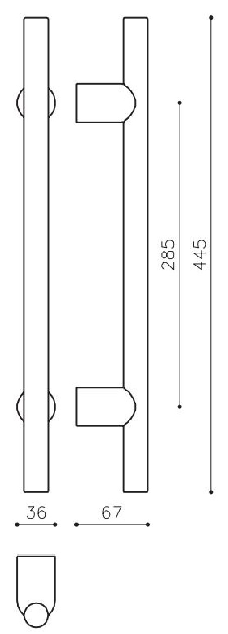 Pull handle "OLIVARI Stilo L190L"