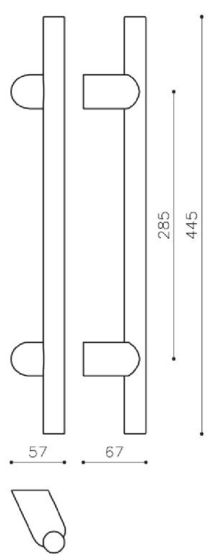 Patraukiama rankena "OLIVARI Stilo L191L"