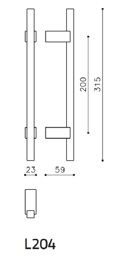 Patraukiama rankena "OLIVARI Bios L204"