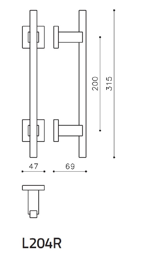 Pull handle "OLIVARI Bios L204R"