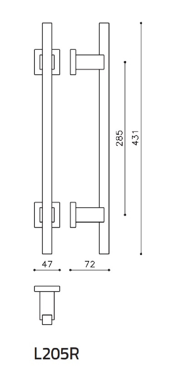 Pull handle "OLIVARI Bios L205R"