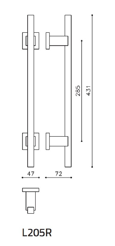 Pull handle "OLIVARI Bios L205R"