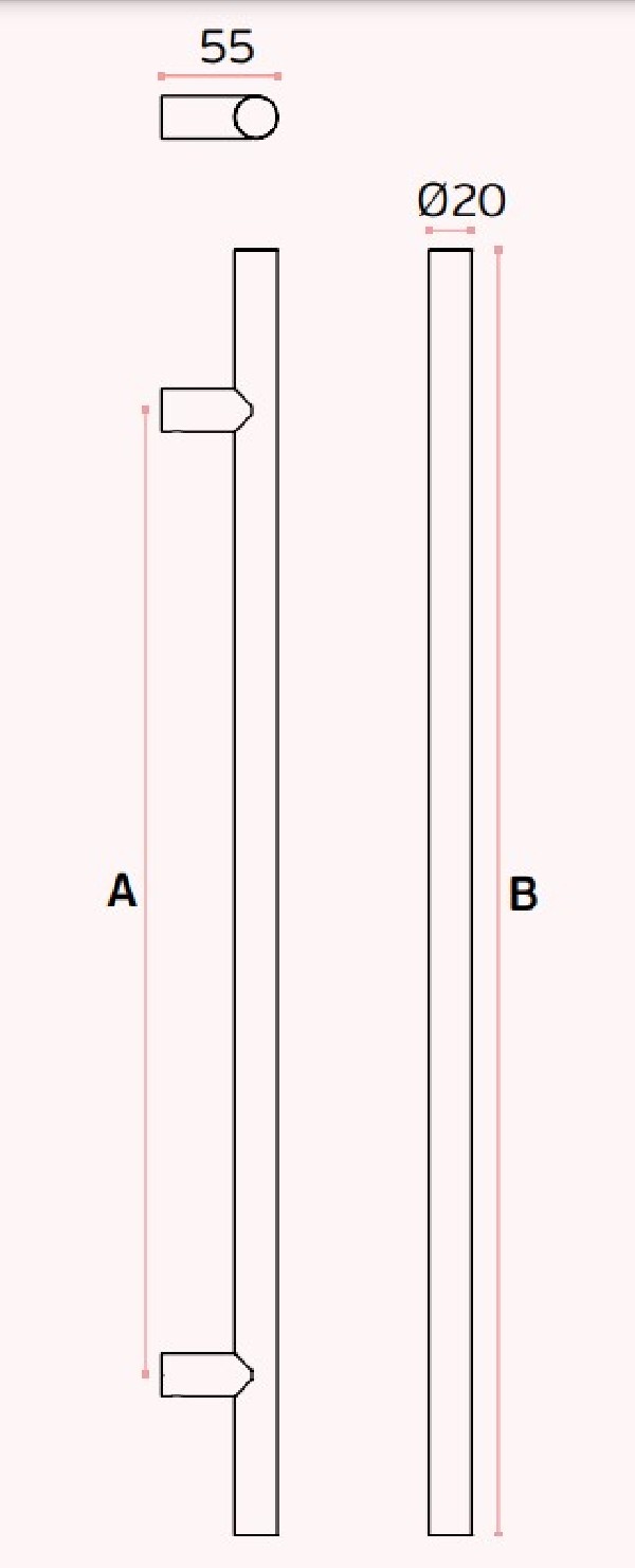 Pull handle "JNF IN.07.286.D.20"