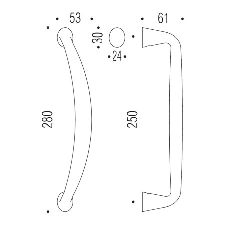 Pull handle "COLOMBO Tender 250mm"