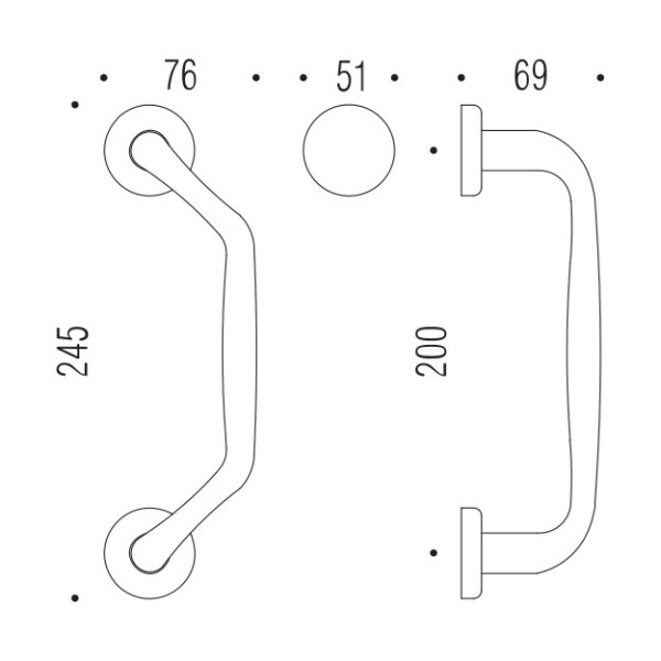 Pull handle "COLOMBO Robot"