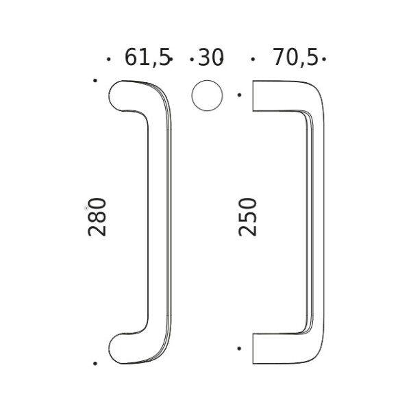 Pull handle "COLOMBO Roboquattro"
