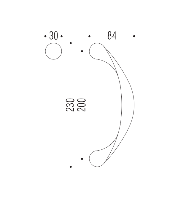 Pull handle "COLOMBO Flesso CB16 Z/B"