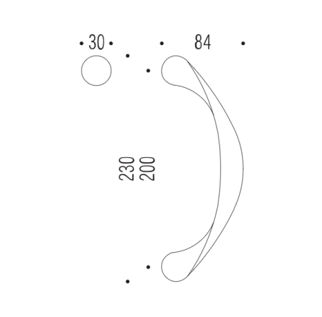 Pull handle "COLOMBO Flesso CB16 Z/B"