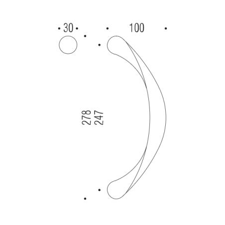 Pull handle "COLOMBO Flesso CB16 Z/A"