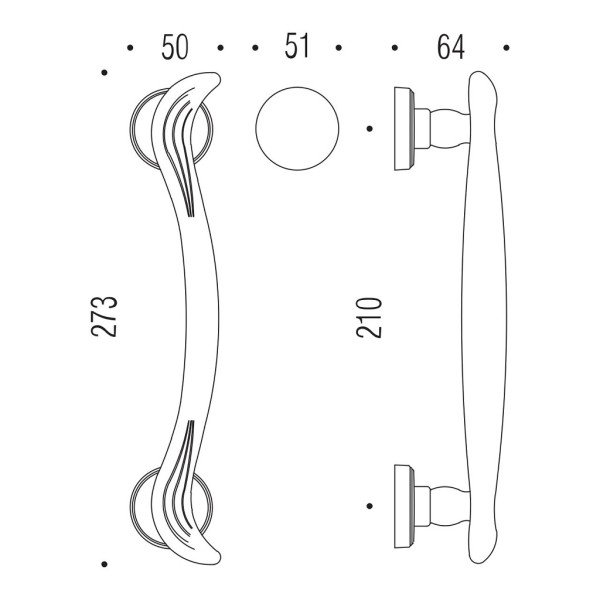 Patraukiama rankena "COLOMBO Piuma"
