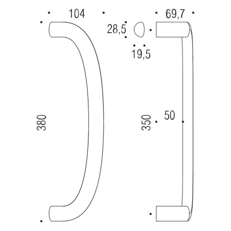 Patraukiama rankena "COLOMBO Logo LC16L"