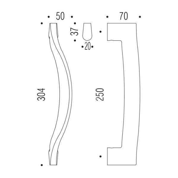 Pull handle "COLOMBO Square"