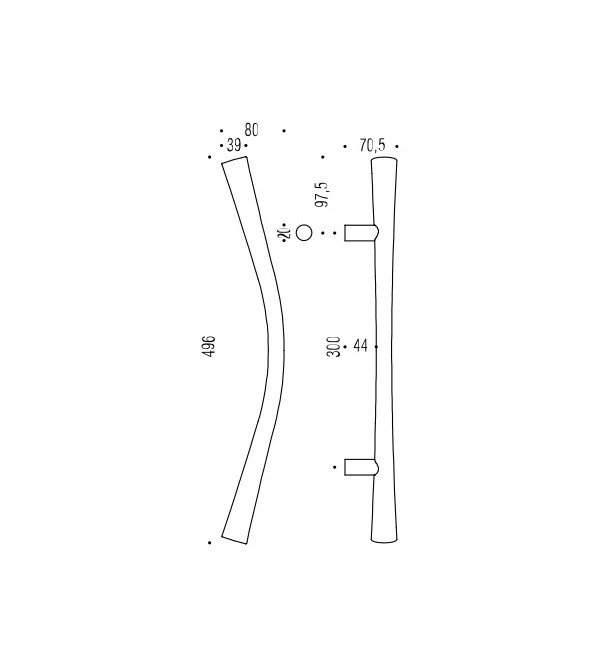 Patraukiama rankena "COLOMBO Zen CB46"