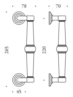 Pull handle "COLOMBO Antologhia Ottocento KOT26" 2