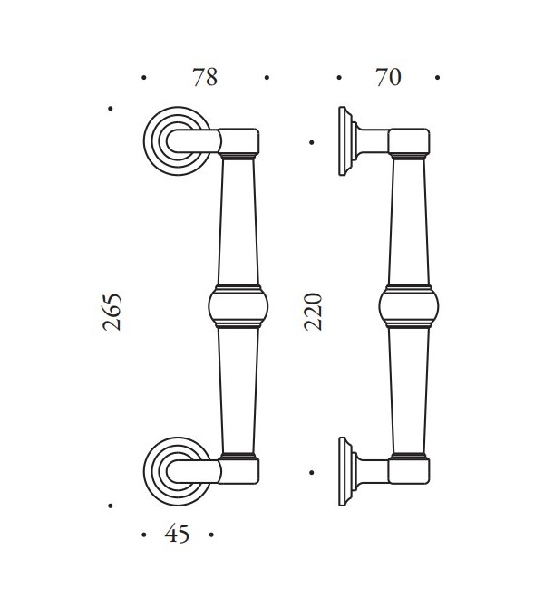 Pull handle "COLOMBO Antologhia Ottocento KOT26"