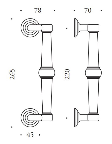 Pull handle "COLOMBO Antologhia Ottocento KOT26"