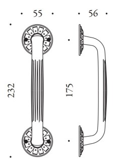Pull handle "COLOMBO Antologhia Louis XVI KLU16NP" 2