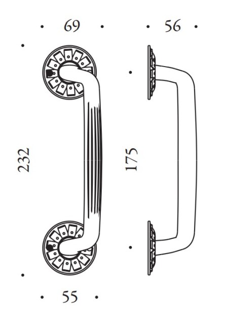 Patraukiama rankena "COLOMBO Antologhia Louis XVI KLU26NP"