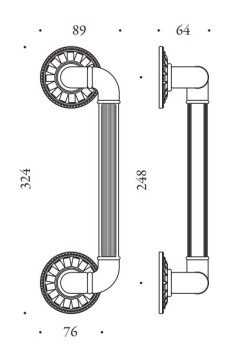 Pull handle "COLOMBO Antologhia Impero KIM26" 2