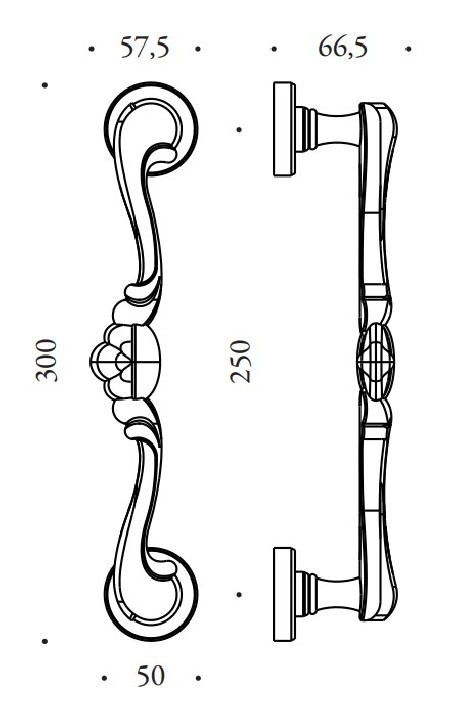 Pull handle "COLOMBO Antologhia Barocco KBA16"