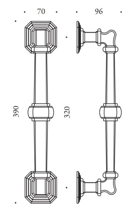 Pull handle "COLOMBO Antologhia Busiri KBU16"