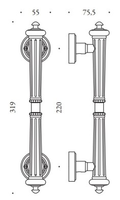 Pull handle "COLOMBO Antologhia Byblos KBY16NP" 2