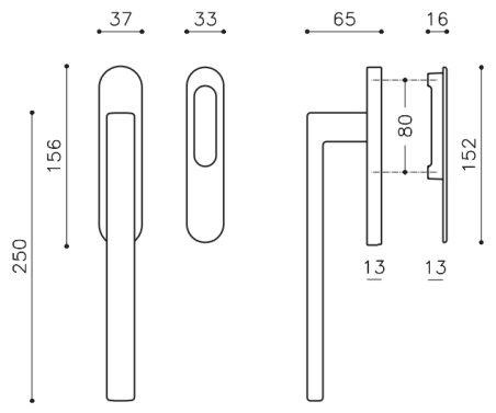 Terasinė rankena "OLIVARI Planet L111"