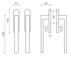Terasinė rakinama rankena "OLIVARI Planet L112" 2