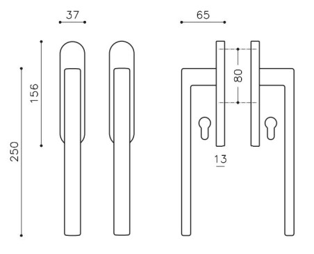 Terasinė rakinama rankena "OLIVARI Planet L112"