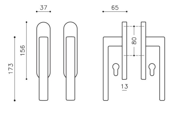 Terasinė rakinama rankena "OLIVARI Planet Corto...