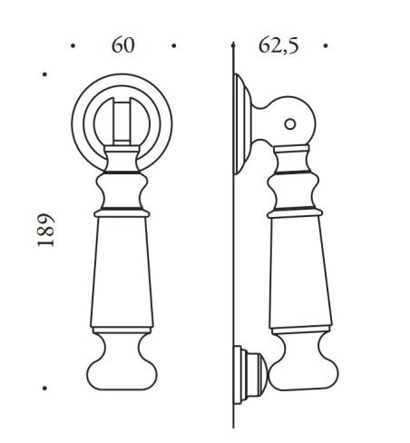 Door knocker "COLOMBO Antologhia Ottocento KOT 115"
