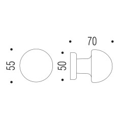Fiksuota rankena "COLOMBO Robot 55mm" 2