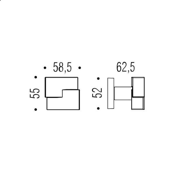 Fiksuota rankena "COLOMBO Cut 55mm"