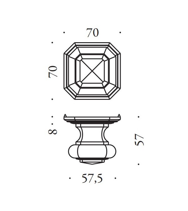 Pull handle "COLOMBO Antologhia Busiri"