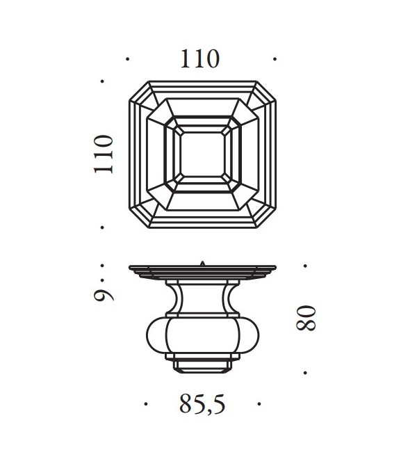 Pull handle "COLOMBO Antologhia Busiri"