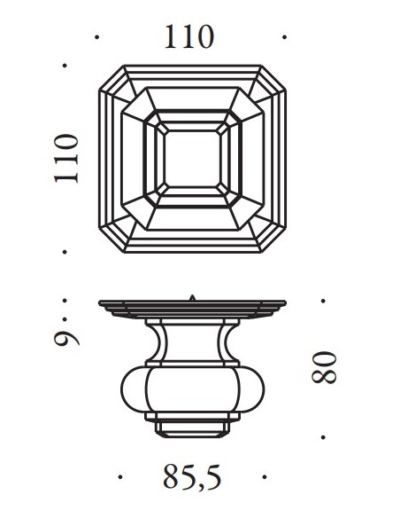 Pull handle "COLOMBO Antologhia Busiri"