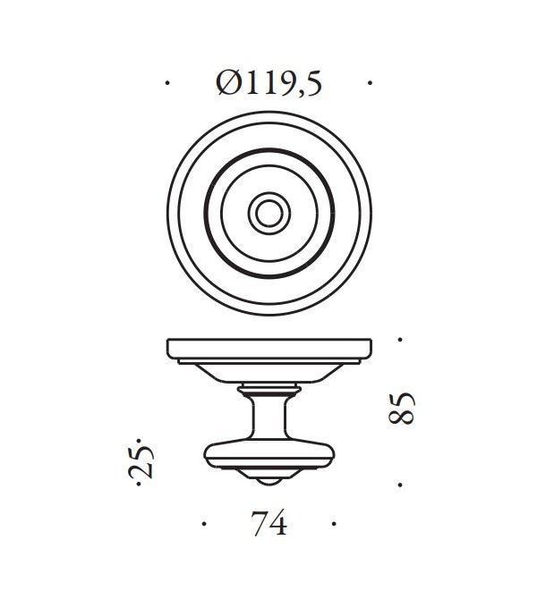 Pull handle "COLOMBO Antologhia Doge"