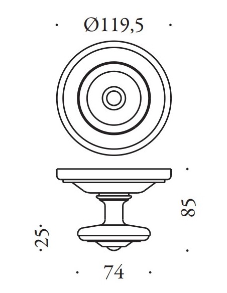 Pull handle "COLOMBO Antologhia Doge"